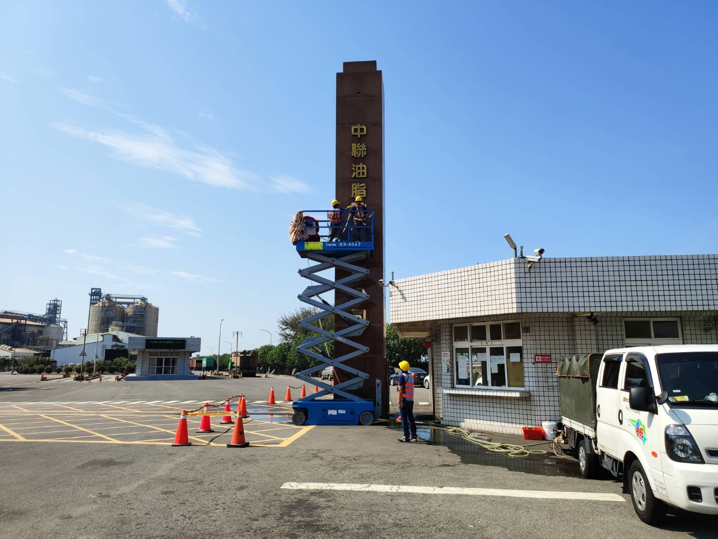 彰化工廠花崗石立柱清潔